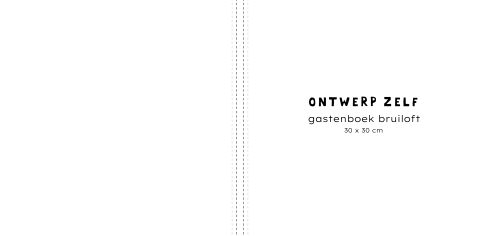 Gastenboek bruiloft blanco vierkant
