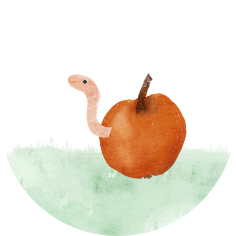 Sluitzegel appel met worm