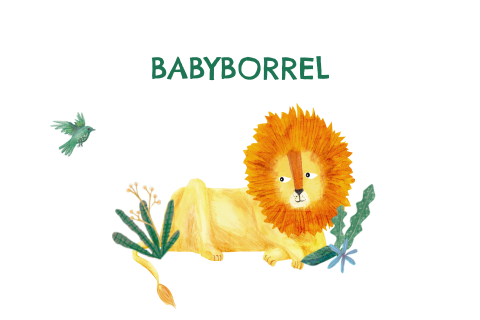 Babyborrel uitnodiging jungle met leeuw
