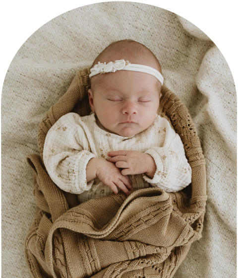 Label Geboortekaartje Boogvorm Babyfoto