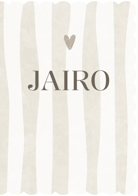 Geboortekaartje Jongen Boogjes Dubbel Strepen