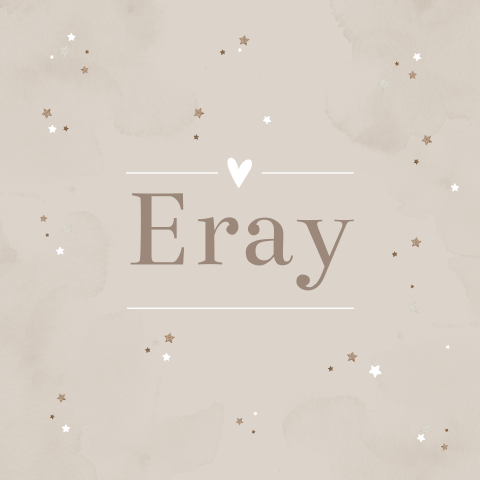 Geboortekaartje Jongen sterretjes beige droom