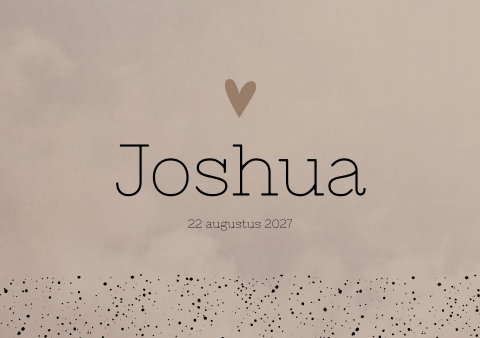 Geboortekaartje Jongen Taupe Bruin Stippen