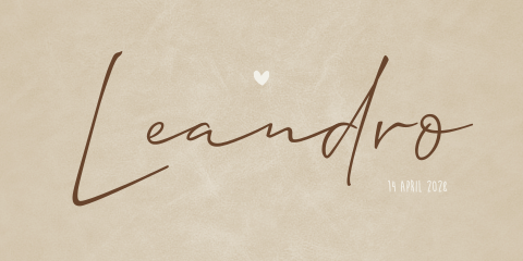 Geboortekaartje Beige jongen stoer