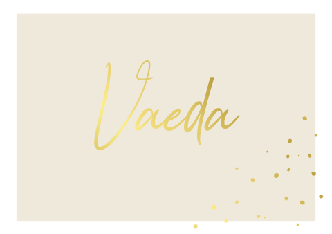 Rouwkaart meisje beige crème goudfolie