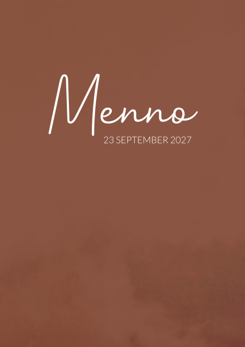 Geboortekaartje Jongen Roest Gewolkt