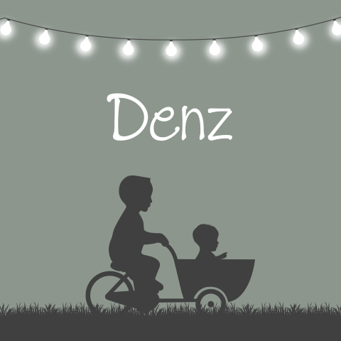 Geboortekaartje Jongen Bakfiets Broertje Silhouet