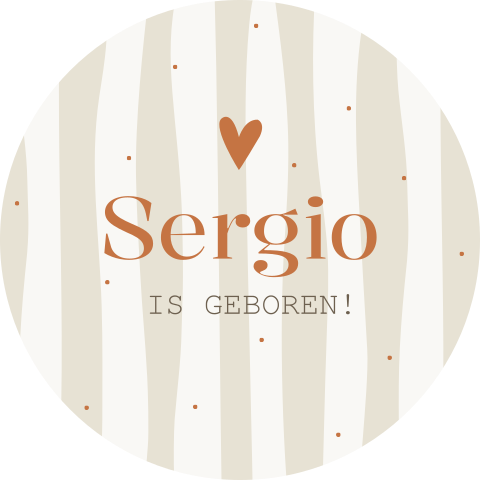Geboortebord tuinbord jongen strepen stippen