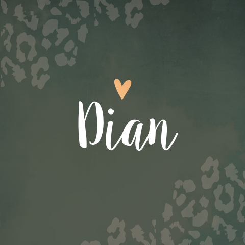 Geboortekaartje jongen groen Panterprint