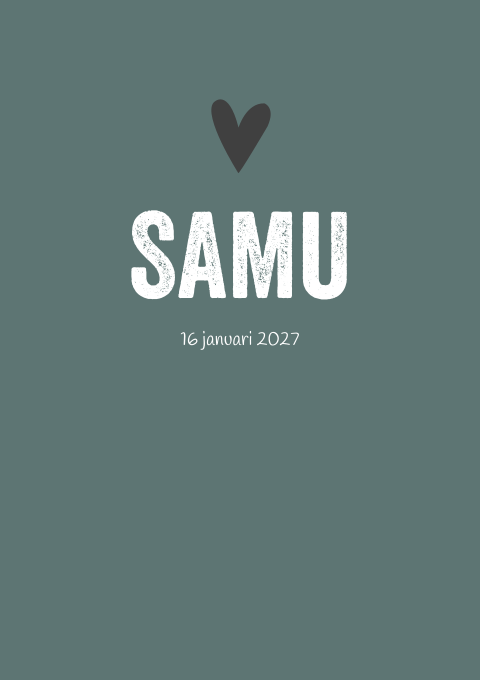 Geboortekaartje Jongen Stoer hartjes sterretjes