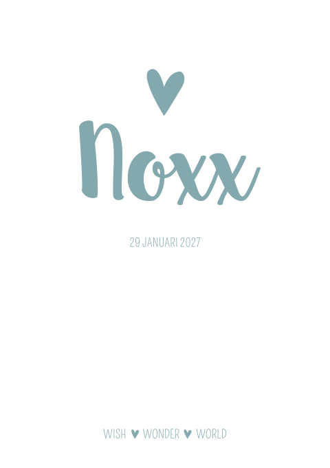 Gebootekaartje Jongen Neutraal Blauw