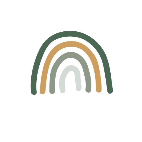 Sticker sluitzegel wit regenboogje