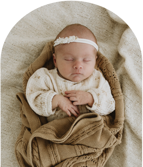 Label Geboortekaartje Boogvorm Babyfoto