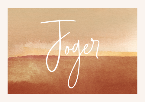 Geboortekaartje Jongen Waterverf Roest Beige