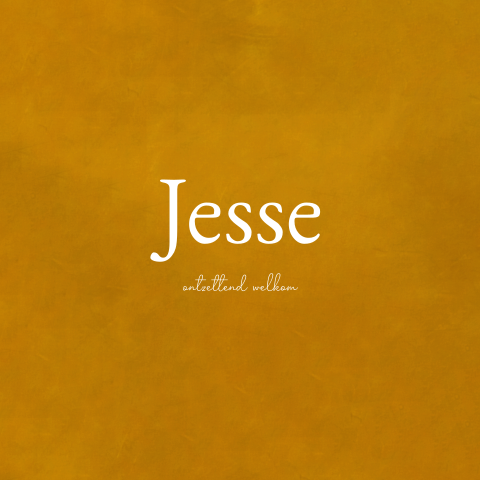 Geboortekaartje jongen okergeel