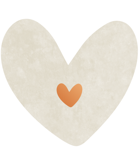 Label Hartje Hartvorm Beige velvet