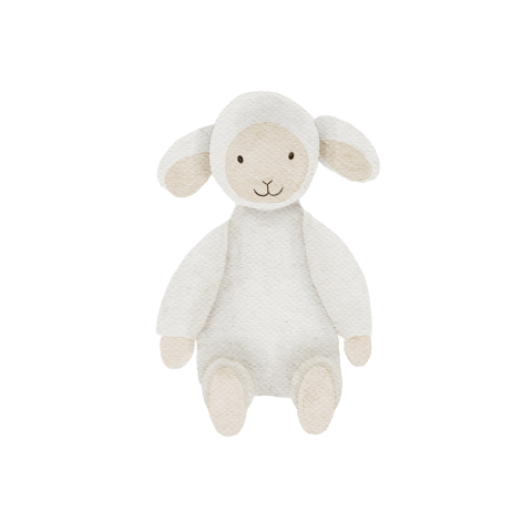 Sticker sluitzegel wit Happy Horse schaapje