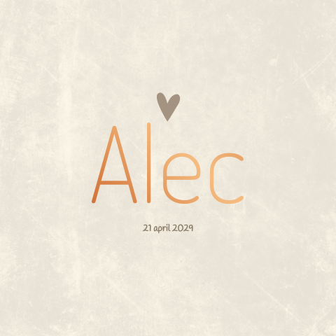 Geboortekaartje Dromerig Beige Stoer Gevlekt