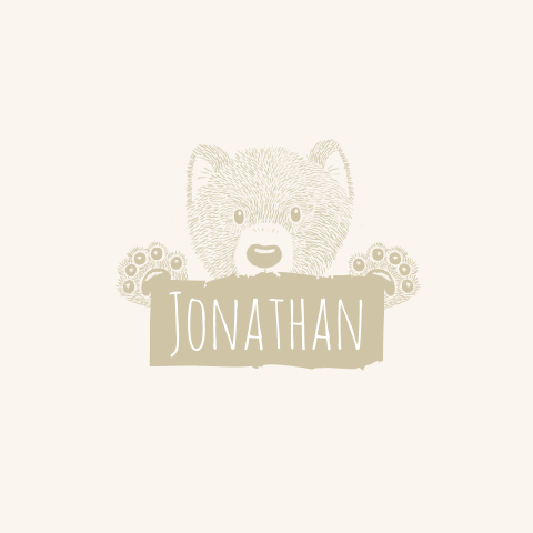 Geboortekaartje jongen beige beer