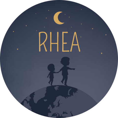 Raamsticker Rond Donkerblauw Wereld Silhouet