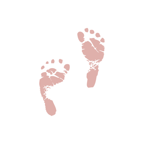 Sticker sluitzegel roze wit Bbbyvoetjes