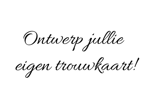 Trouwkaart enkele liggende kaart