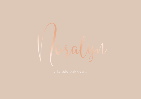 Rowukaart roséfolie meisje roze tijdloos