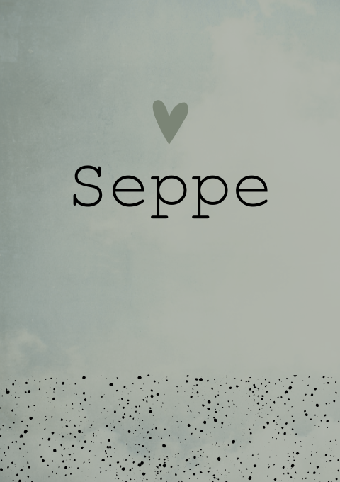 Geboortekaartje Jongen Stippen Oudgroen Hartje