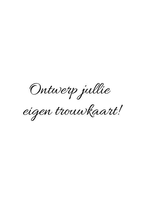 Trouwkaart enkele staande kaart