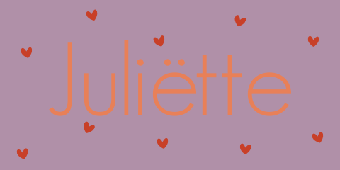 Geboortekaartje Meisje Hartjes Lila Lief Stoer