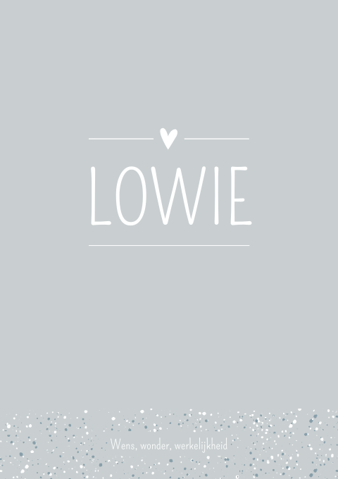 Geboortekaartje Jongen Grijsblauw Hip Modern