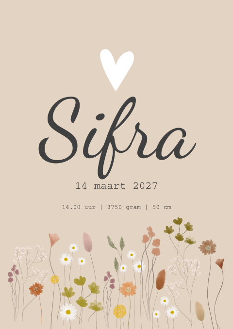 Poster meisje Sifra