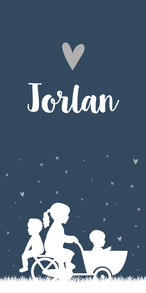 Geboortekaartje Jongen Broer Zus Fiets