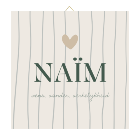 Geboortetegel jongen streepjes 