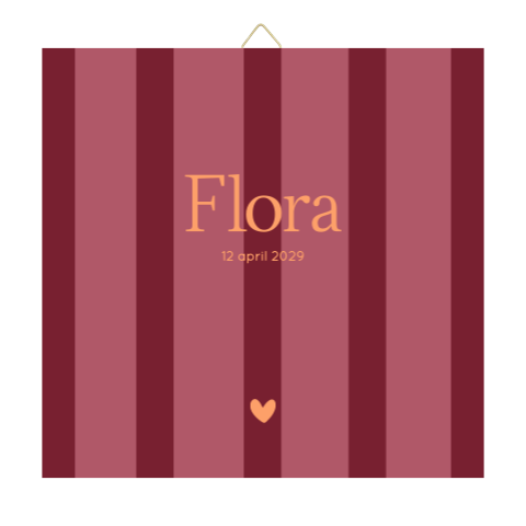 Geboorte tegel Meisje Strepen Gekleurd Hip