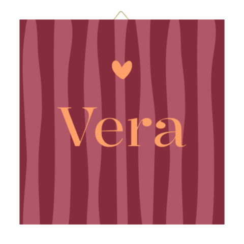 Geboortetegel hip met strepen