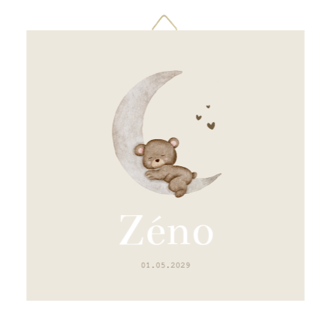 Geboorte tegeltje Jongen Hartje Maantje Beertje